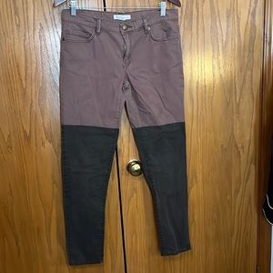BCBG Generation Color Blocked Stretch Twill Skinny Pants